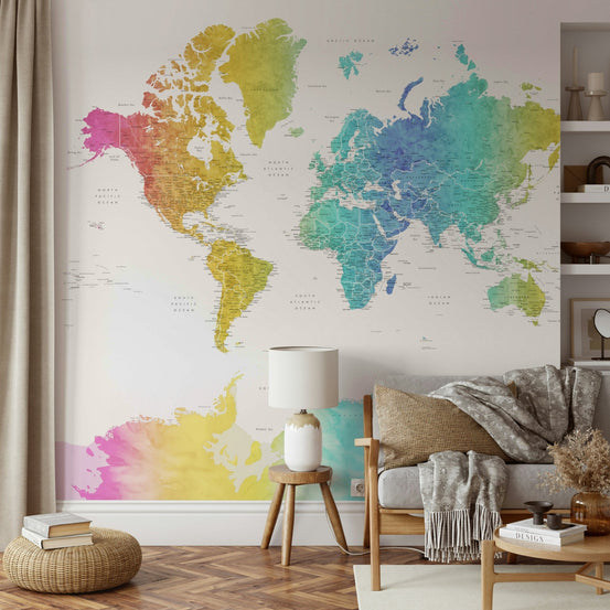 Rainbow color map wallpaper for walls GD190

