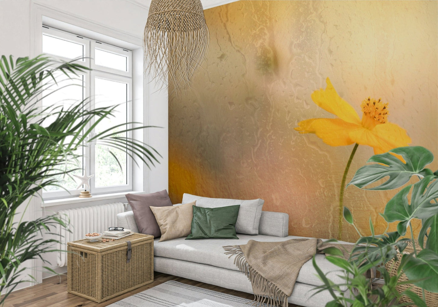 A classic moody floral wallpaper for walls.

