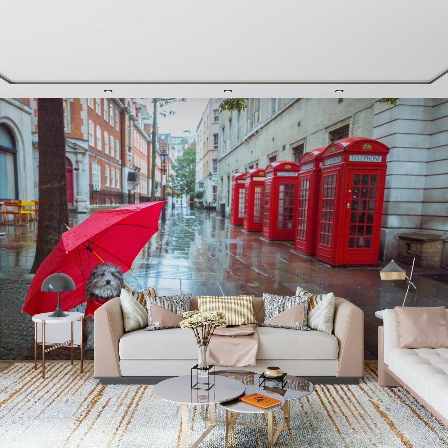 Rainy Day Pup Wall Mural