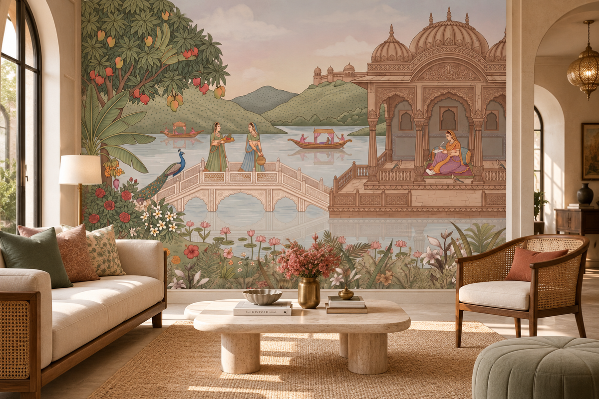 The Royal Lotus Pavilion Wall Mural - RJM07