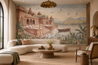 The Sacred Ghats at Dawn Wall Mural - RJM11
