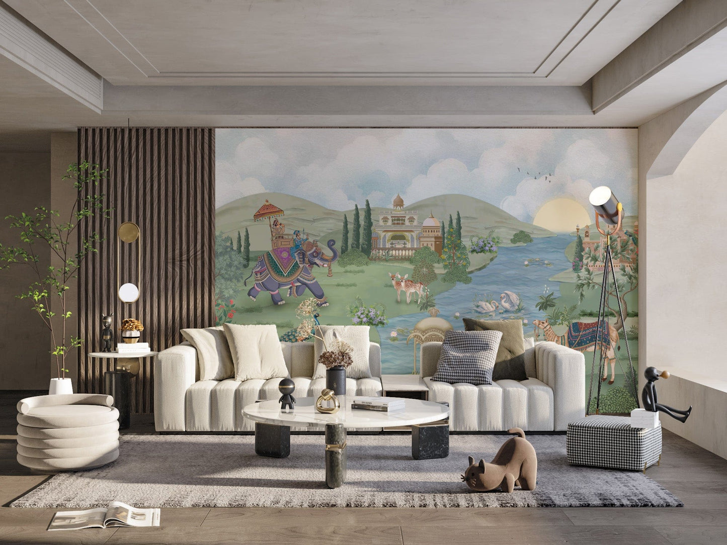 Rajputana Garden View Indian Wallpaper
