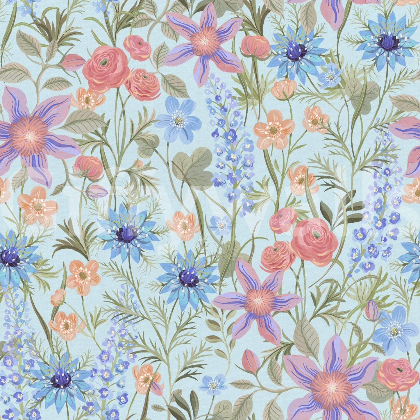 Timeless floral wallpaper for interiors

