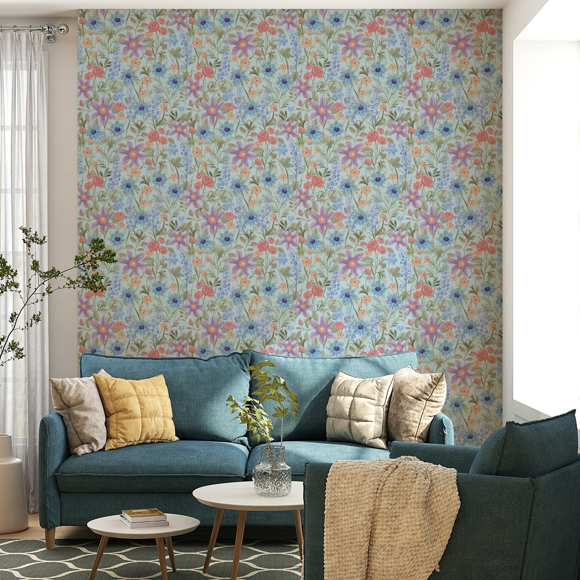 Vintage-inspired wallpaper pattern

