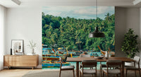 This dining corner feels fresher with Rawai Wall Mural and tropical shoreline depth, GD7978