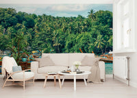 This bright living room feels more open with Rawai Wall Mural in view, GD7978