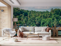 Framed by light interiors, Rawai Wall Mural adds a calm harbour outlook, GD7978