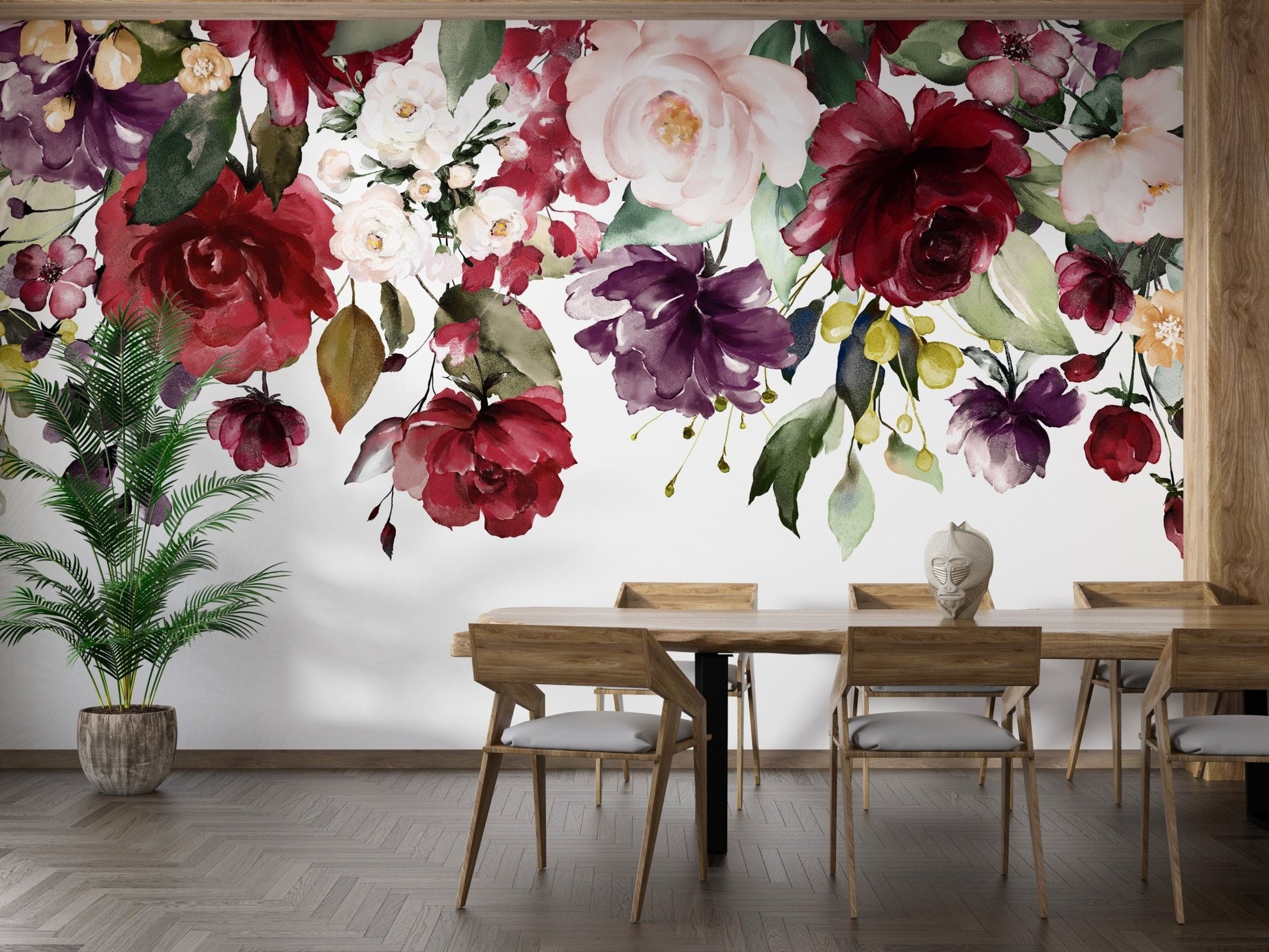 Watercolor floral wall art