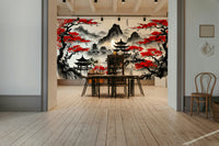 The pagoda is a central focus of the image.

