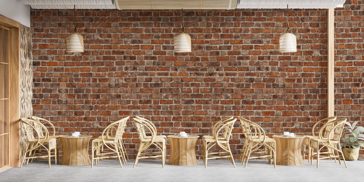 Red Brick Grunge Wallpaper Mural - Giffywalls