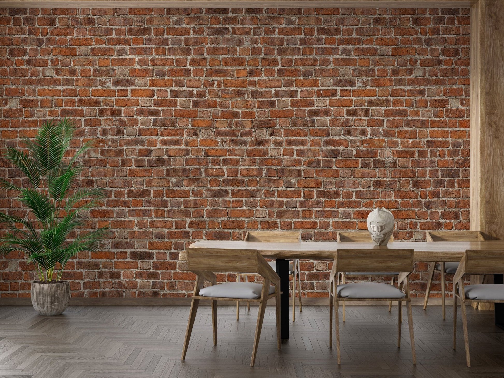 Red Brick Grunge Wallpaper Mural - Giffywalls
