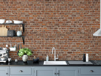 Red brick grunge wallpaper mural for walls
