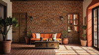 Red Brick Grunge Wallpaper Mural - Giffywalls