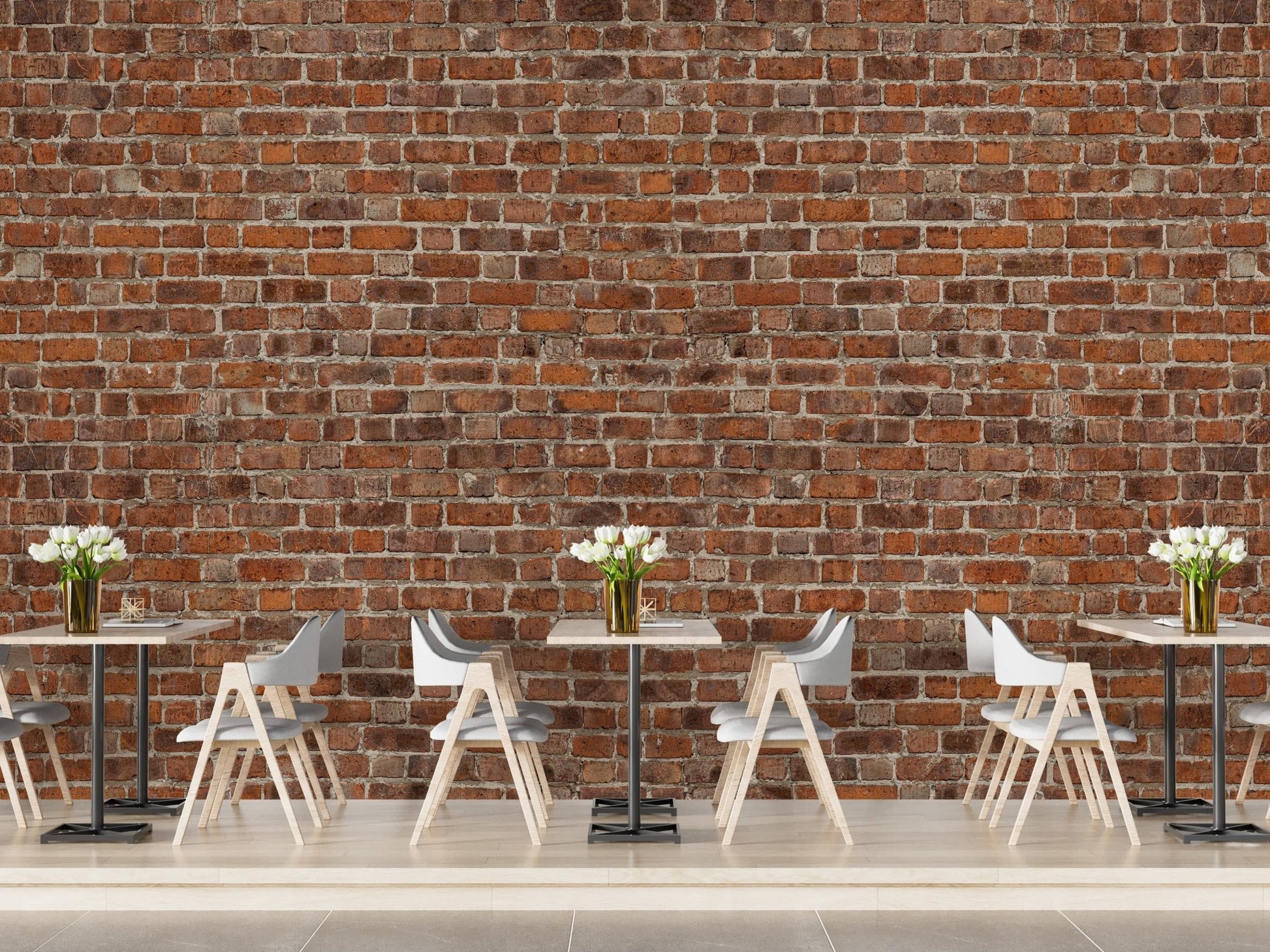 Red Brick Grunge Wallpaper Mural - Giffywalls