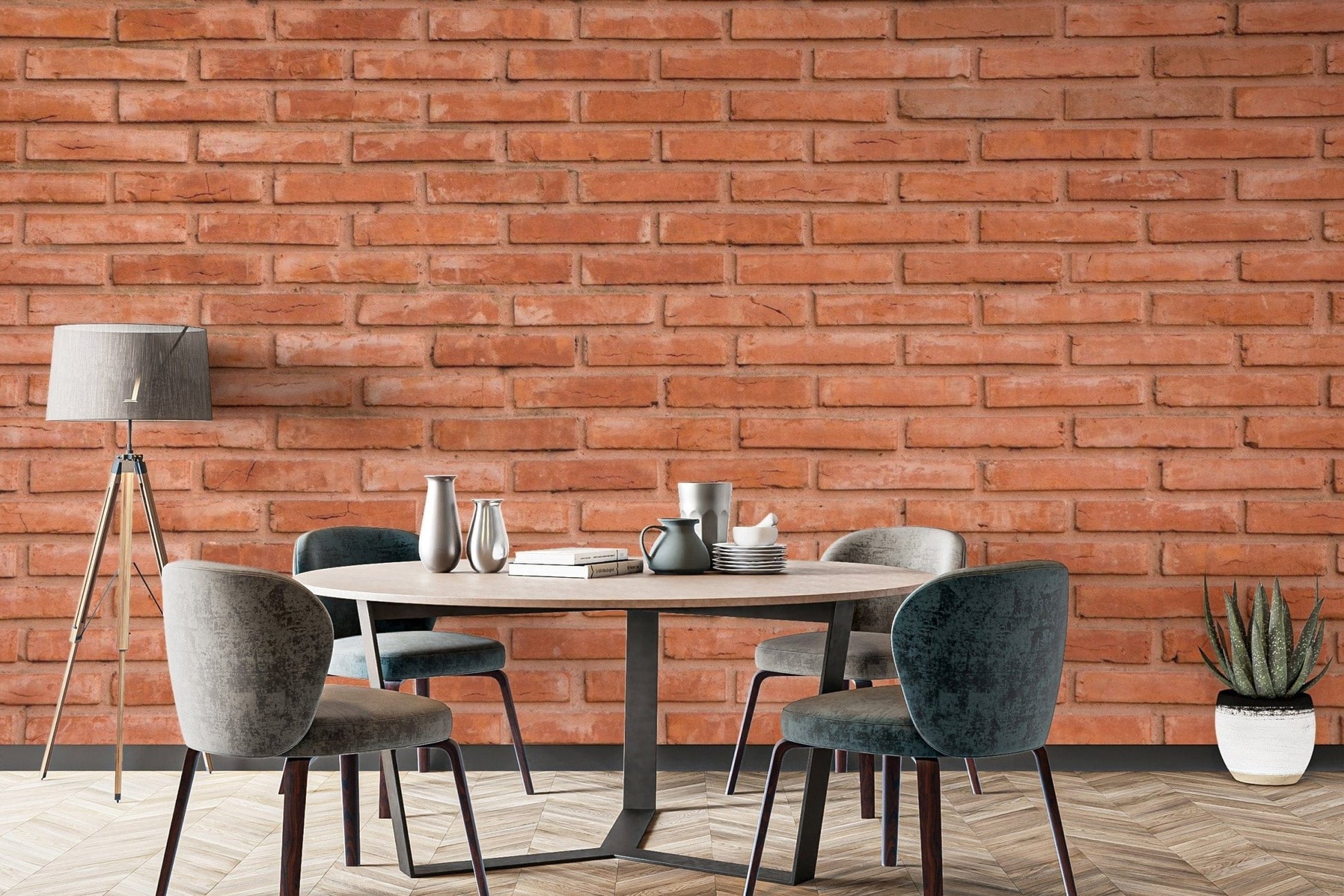 Warm-toned red brick mural for modern walls brick-13
