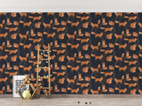 Artistic repeat wallpaper with foxes
A978