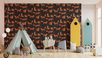 Adorable fox-themed wallpaper design
 A978