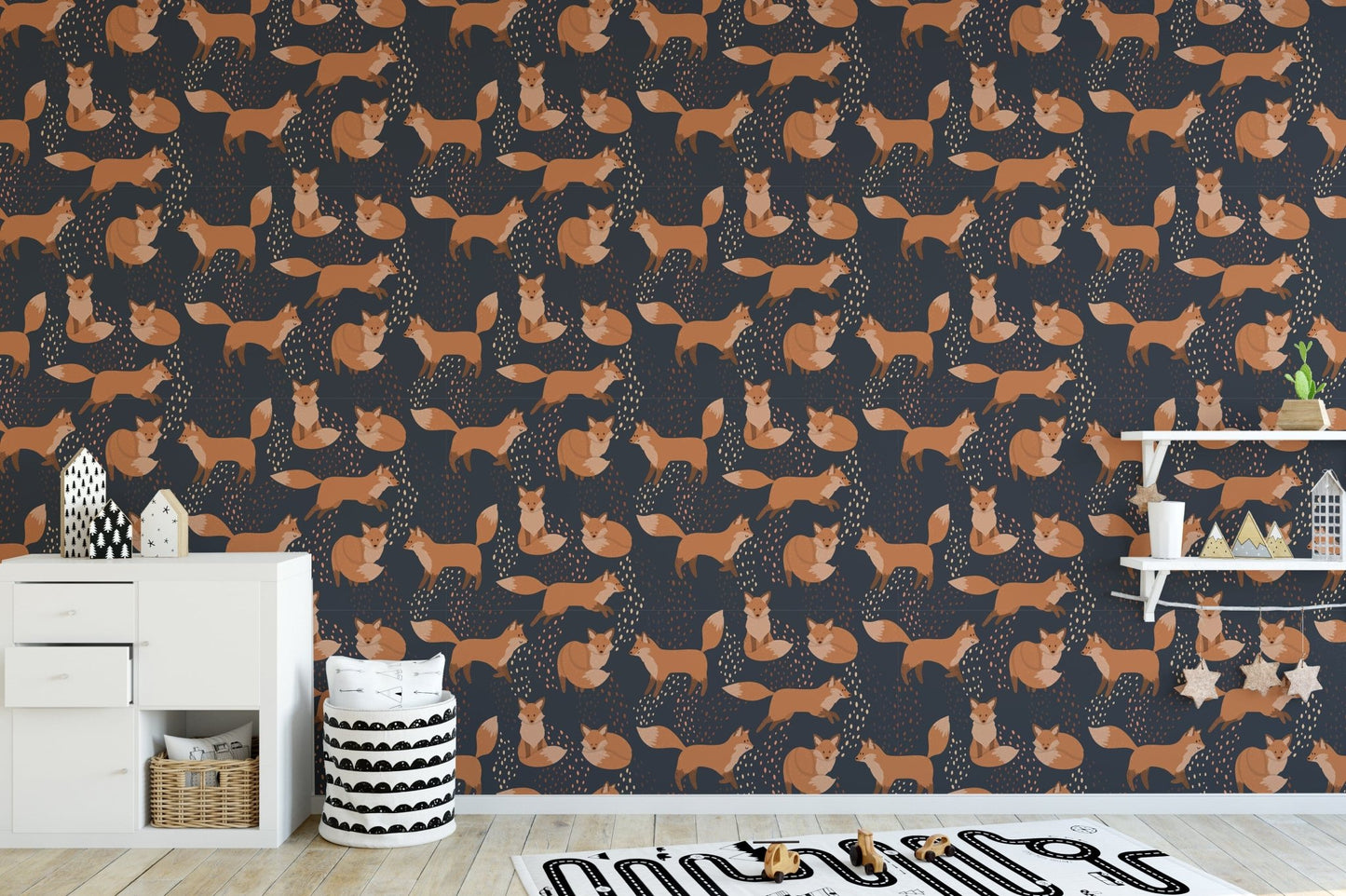 Creative fox wallpaper with soft tones
 A978