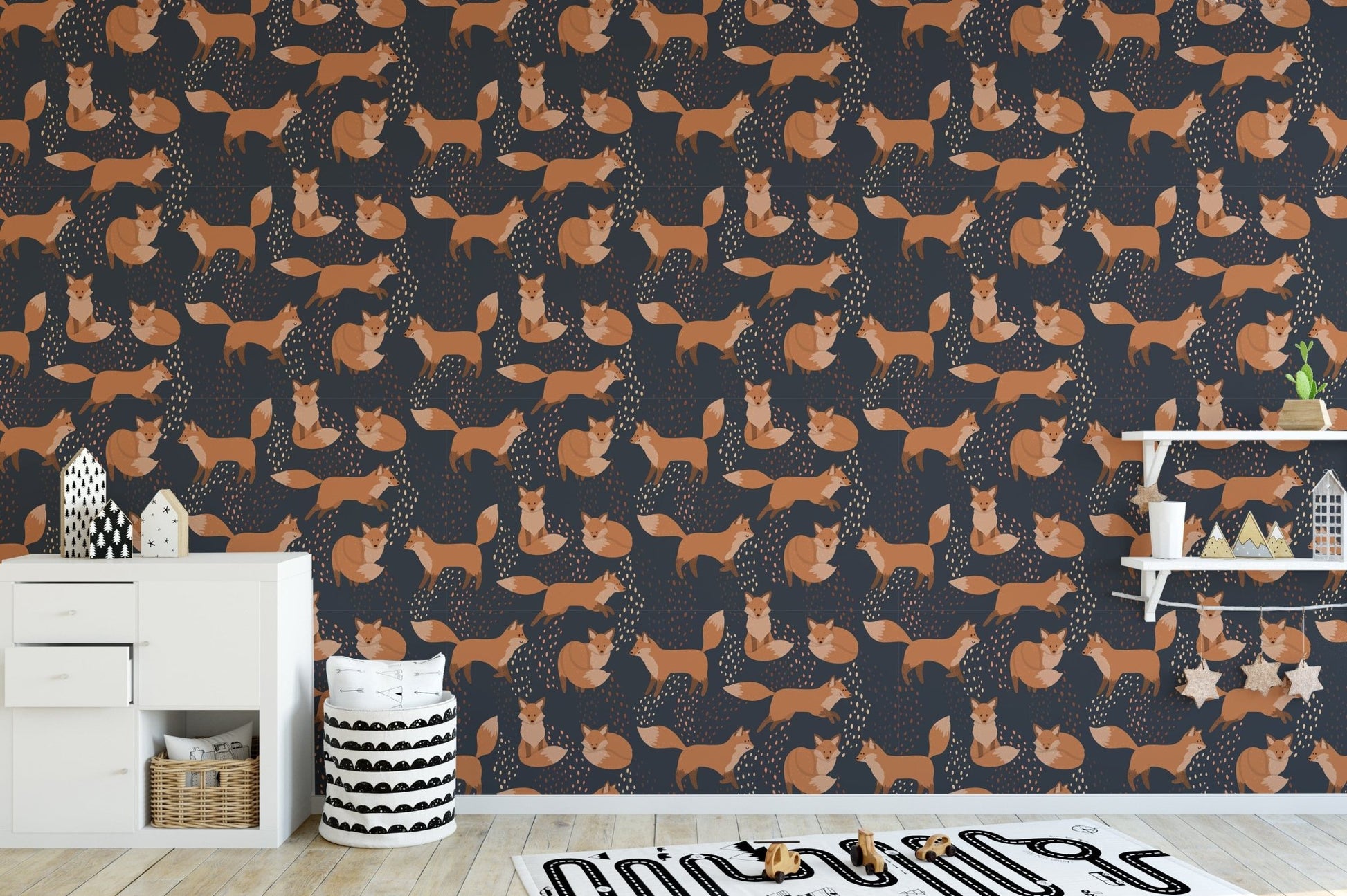 Creative fox wallpaper with soft tones
 A978
