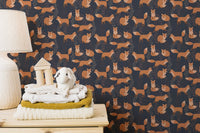 Fox pattern mural with playful vibe
 A978