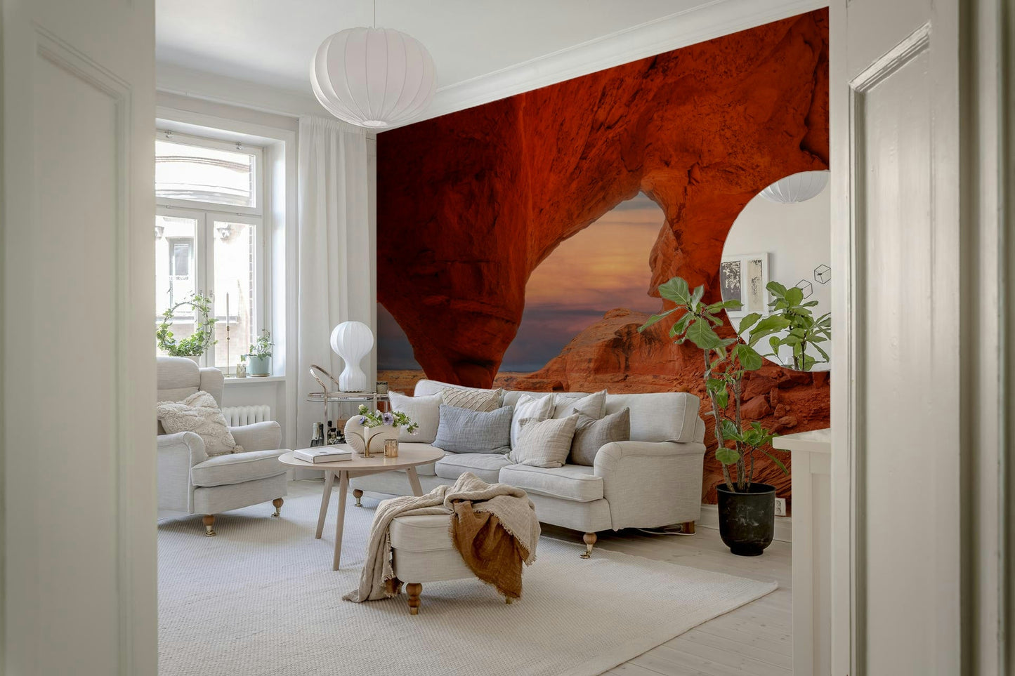 A serene abstract rock formation wall mural for your decor.