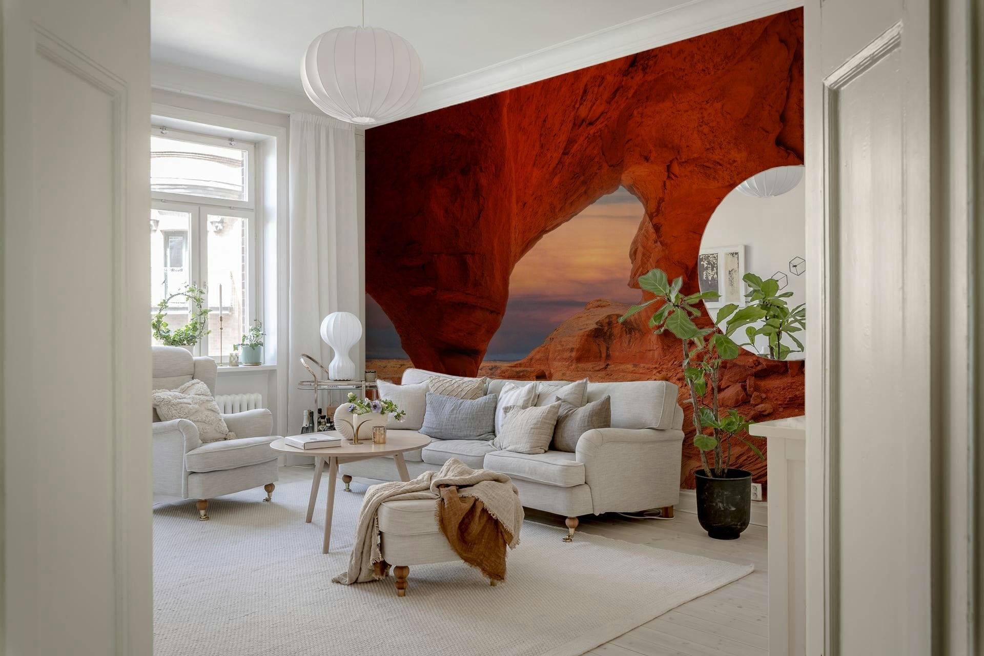 A serene abstract rock formation wall mural for your decor.