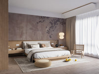 Red tropical wallpaper wall mural design
