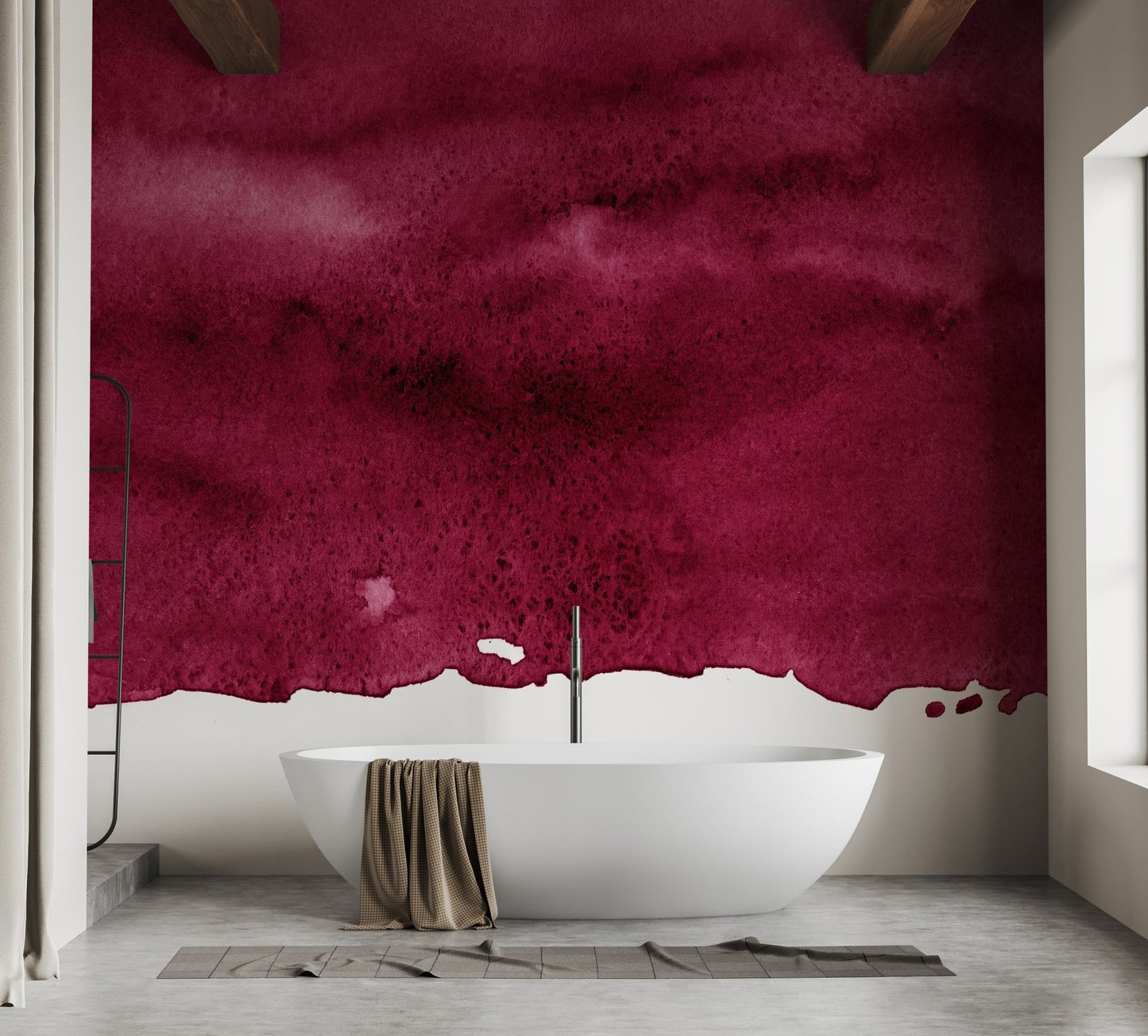 Artistic Maroon Watercolor Background for Walls A740