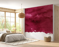 Red Wine Maroon Watercolor Wallpaper Mural - Giffywalls A740