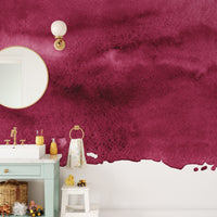 Burgundy Watercolor Wallpaper Mural for Home Decor A740