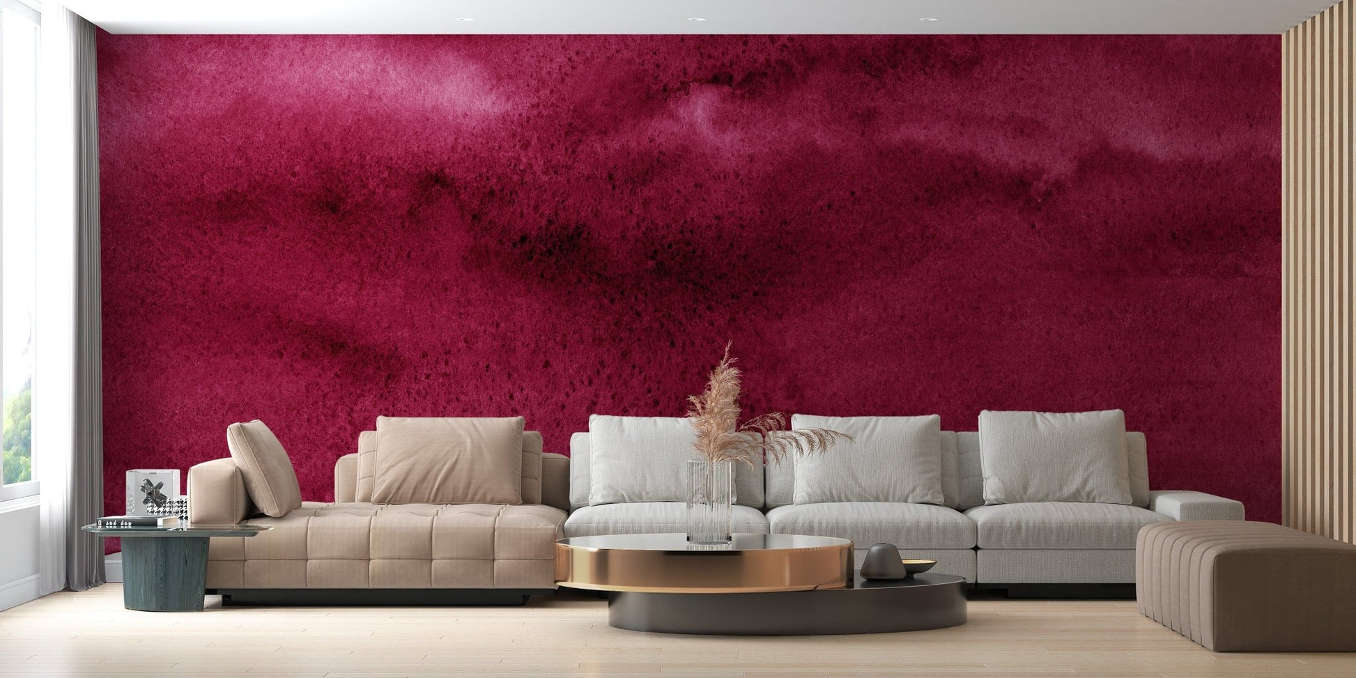 Red Wine Maroon Watercolor Wallpaper Mural - Giffywalls A740