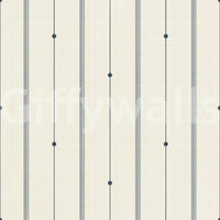 Soft and chic buttercream-blue wallpaper with minimal stripes.

