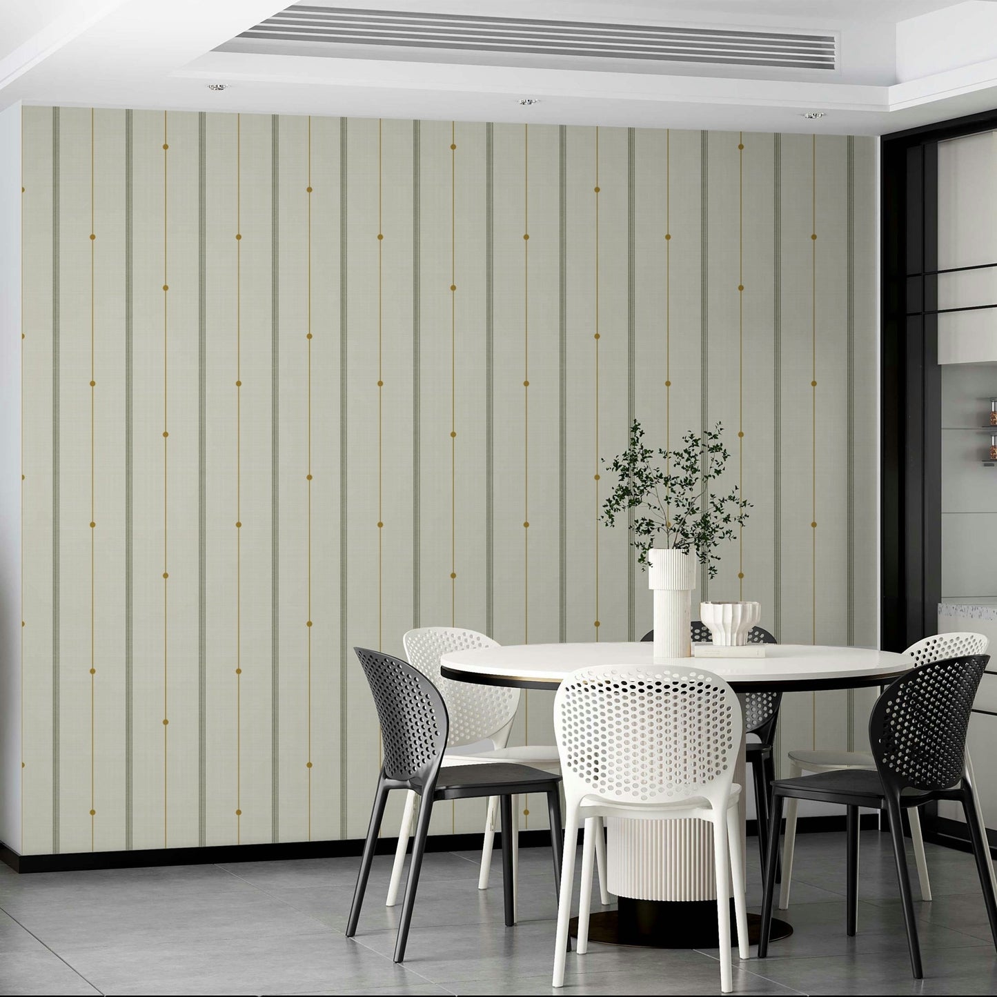 Elegant minimal stripes wallpaper in earthy shades.

