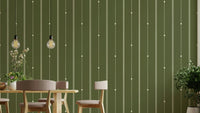 Elegant olive drab striped wallpaper for contemporary interiors

