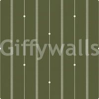 Soft olive green striped wallpaper enhancing a cozy reading nook

