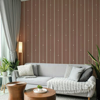 Elegant sienna-hued wallpaper with soft vertical lines


