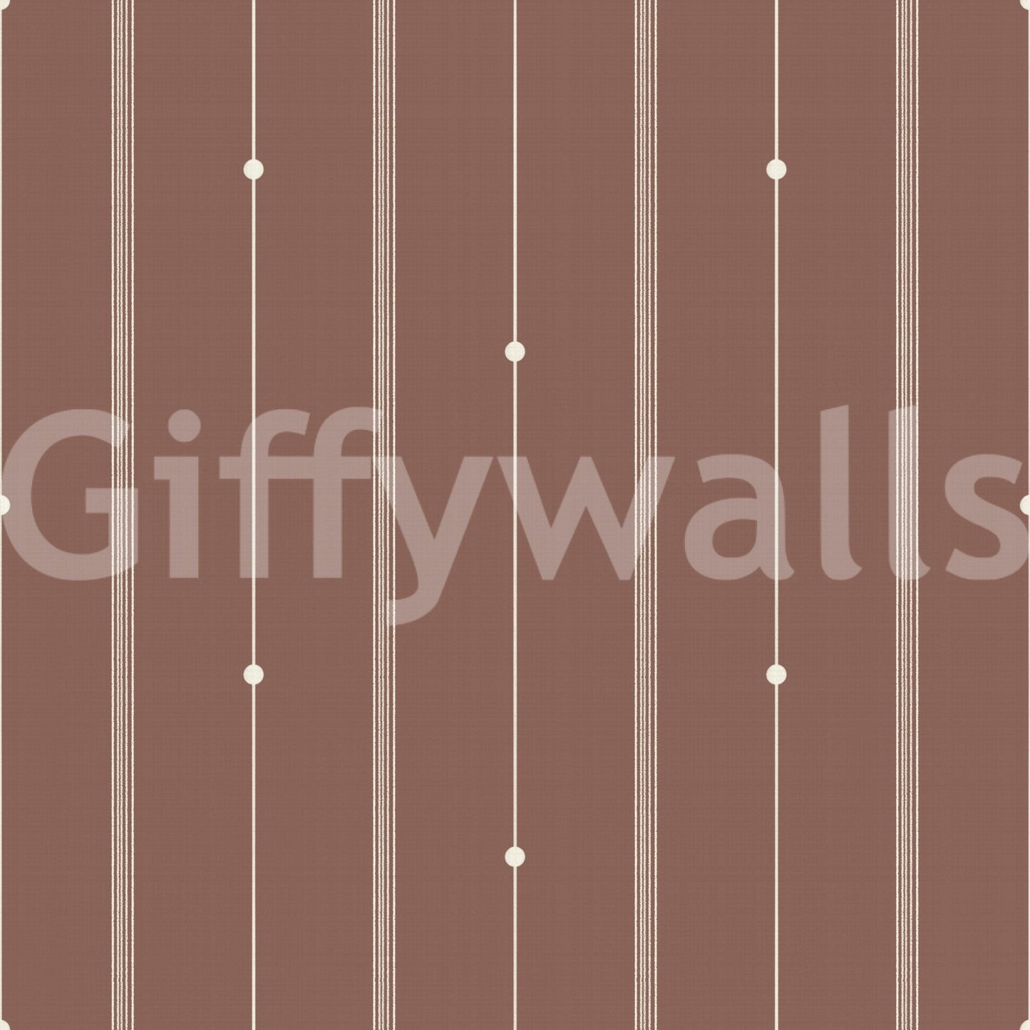 Minimal stripe wallpaper in earthy sienna for calming interiors

