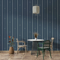 Smooth steel blue wallpaper with simple stripe pattern.