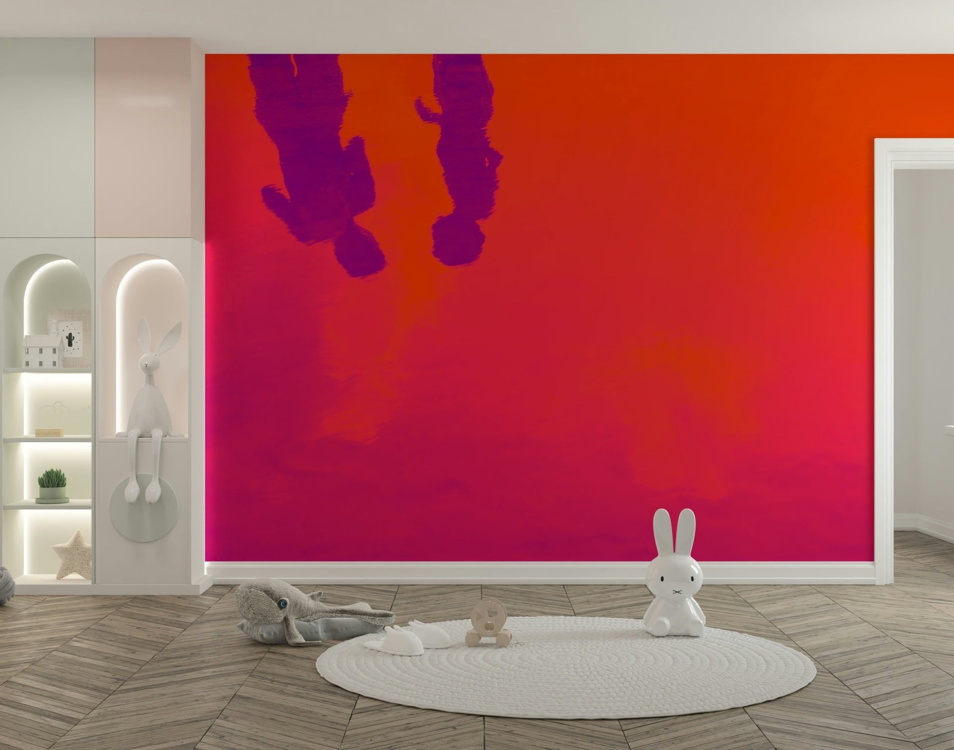 A serene reflective surface wall mural for your decor.



