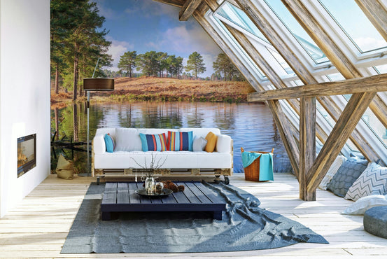 Reflective Serenity wall mural design, GD2022