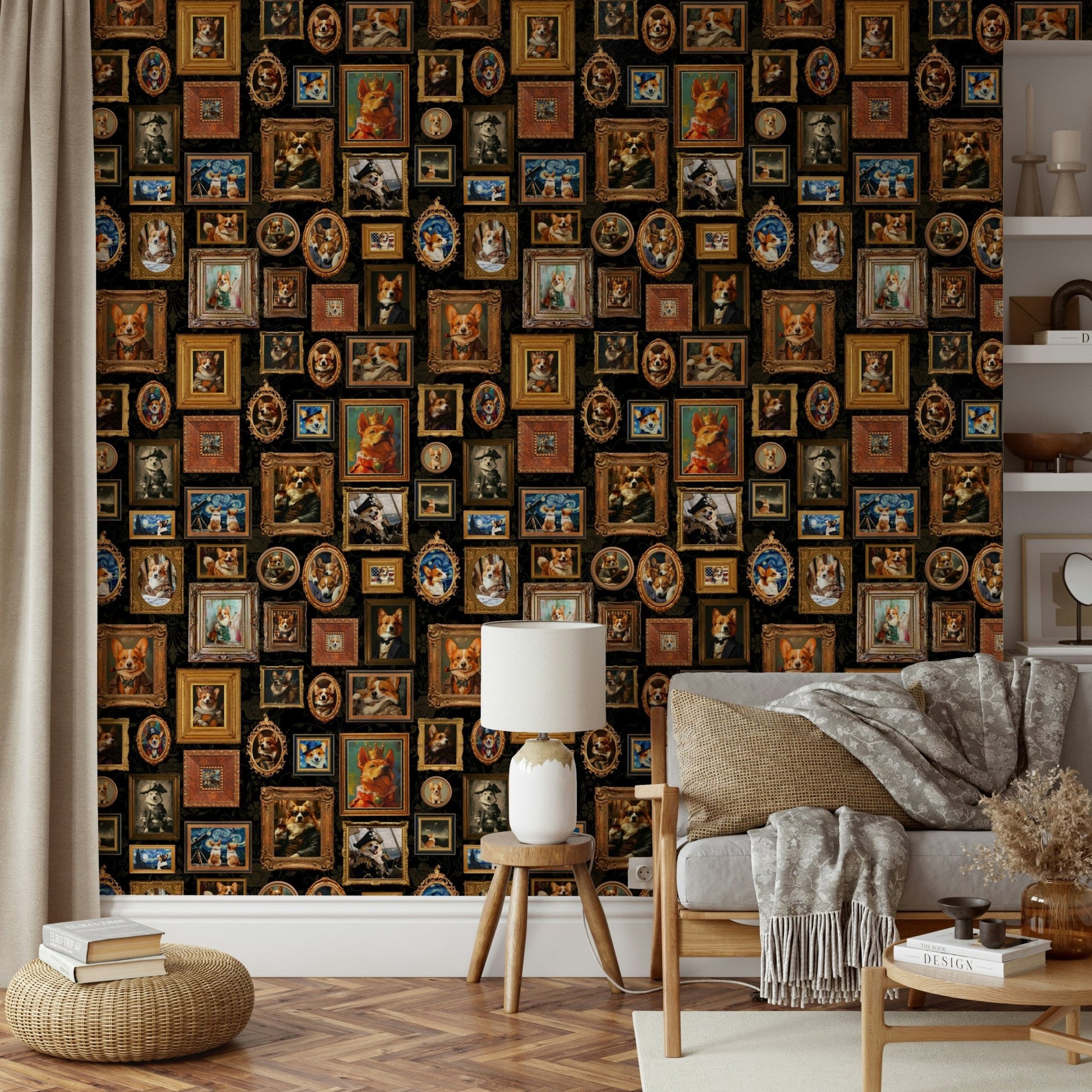 High-resolution artistic rendering of Corgis.

