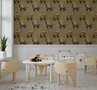 Regal Elephant Journeys Wall Mural with majestic mural artwork, GD8976