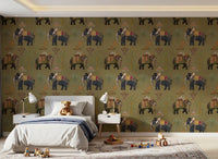 Regal journey mural featuring elephant artwork and ornate detail, GD8976