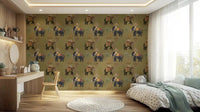 Journey wall mural with elephant motifs and traditional styling, GD8976