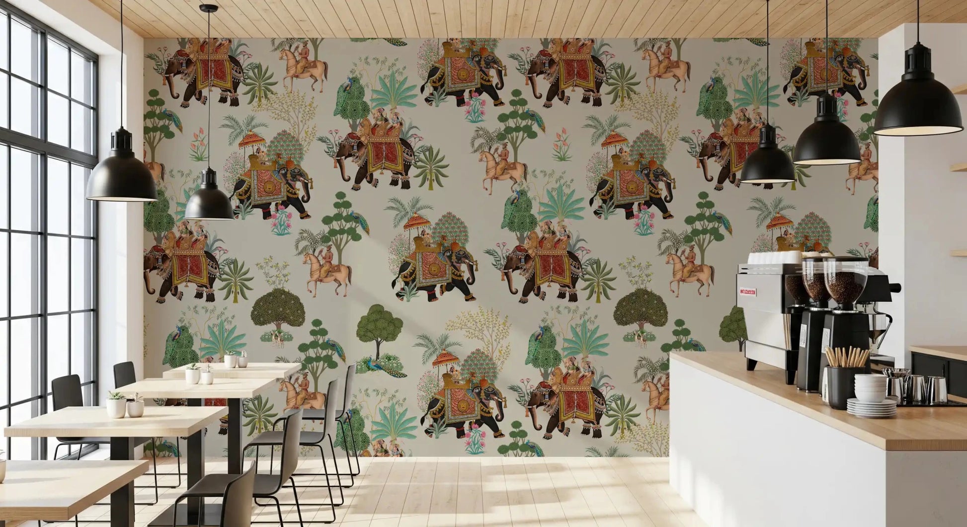 Kitchen area styled with Regal Elephant Parade heritage pattern artwork