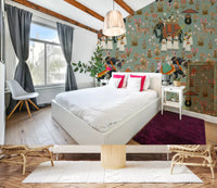 Regal Elephant Procession Wall Mural