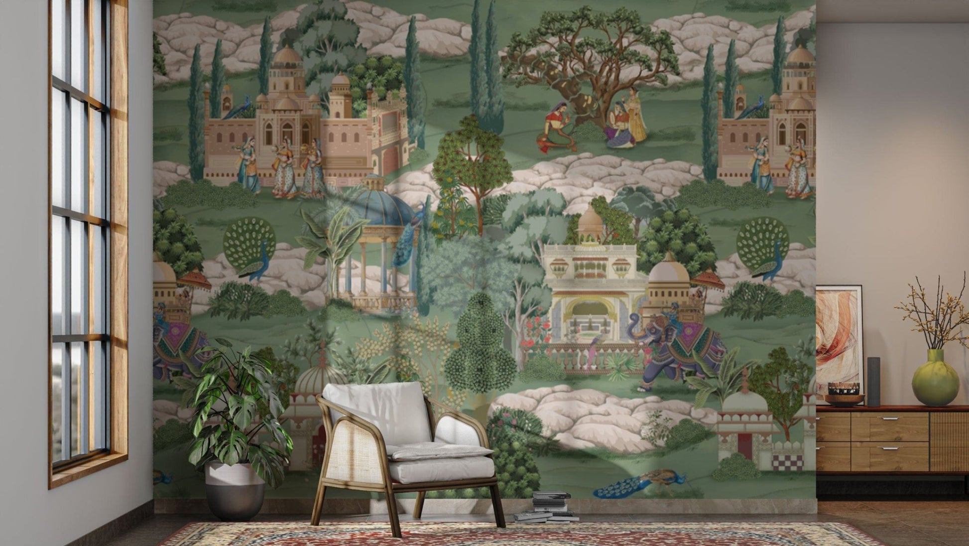 Regal garden procession wall mural

