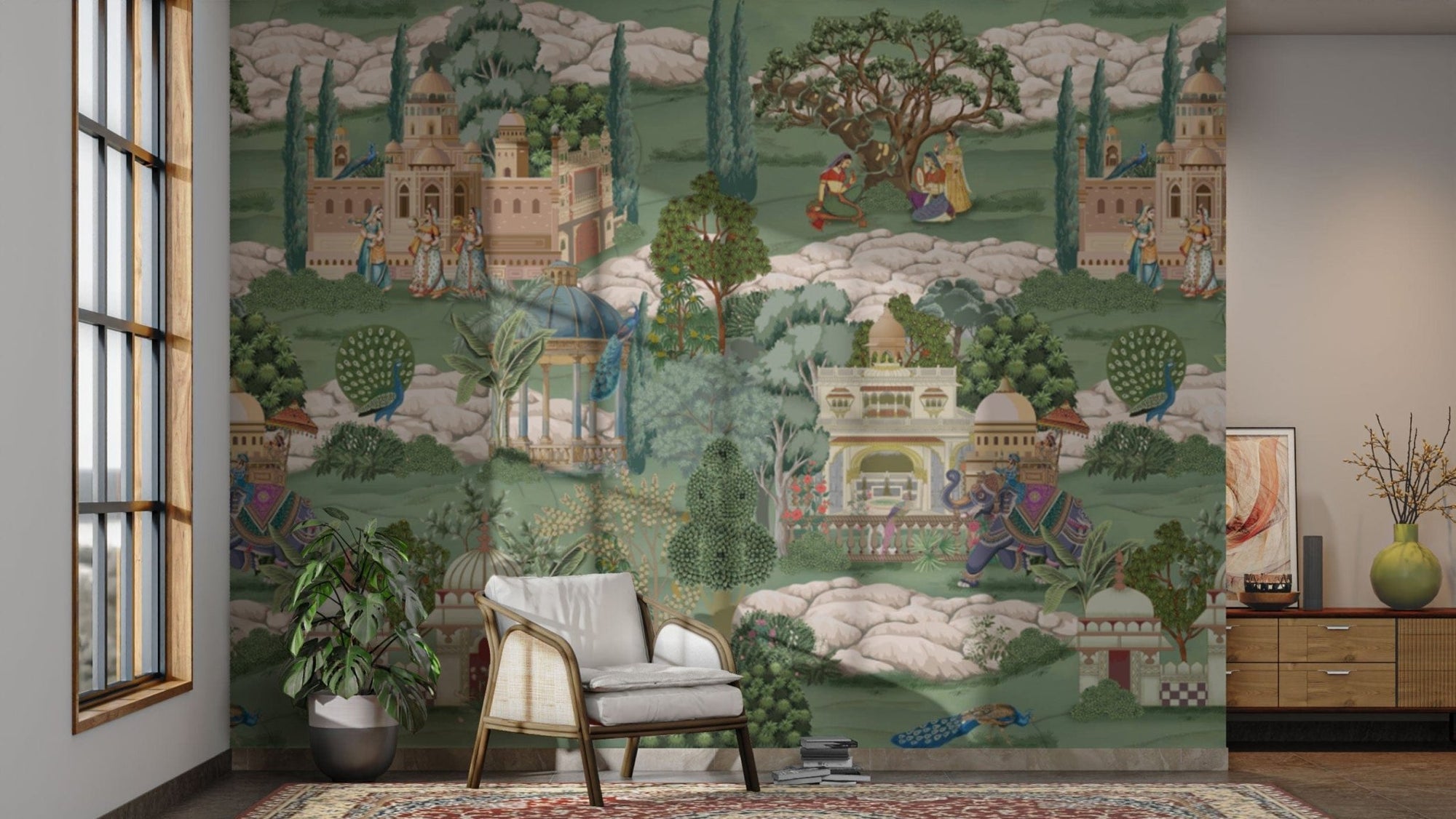 Regal garden procession wall mural D316

