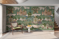 Heritage garden scene wall design

