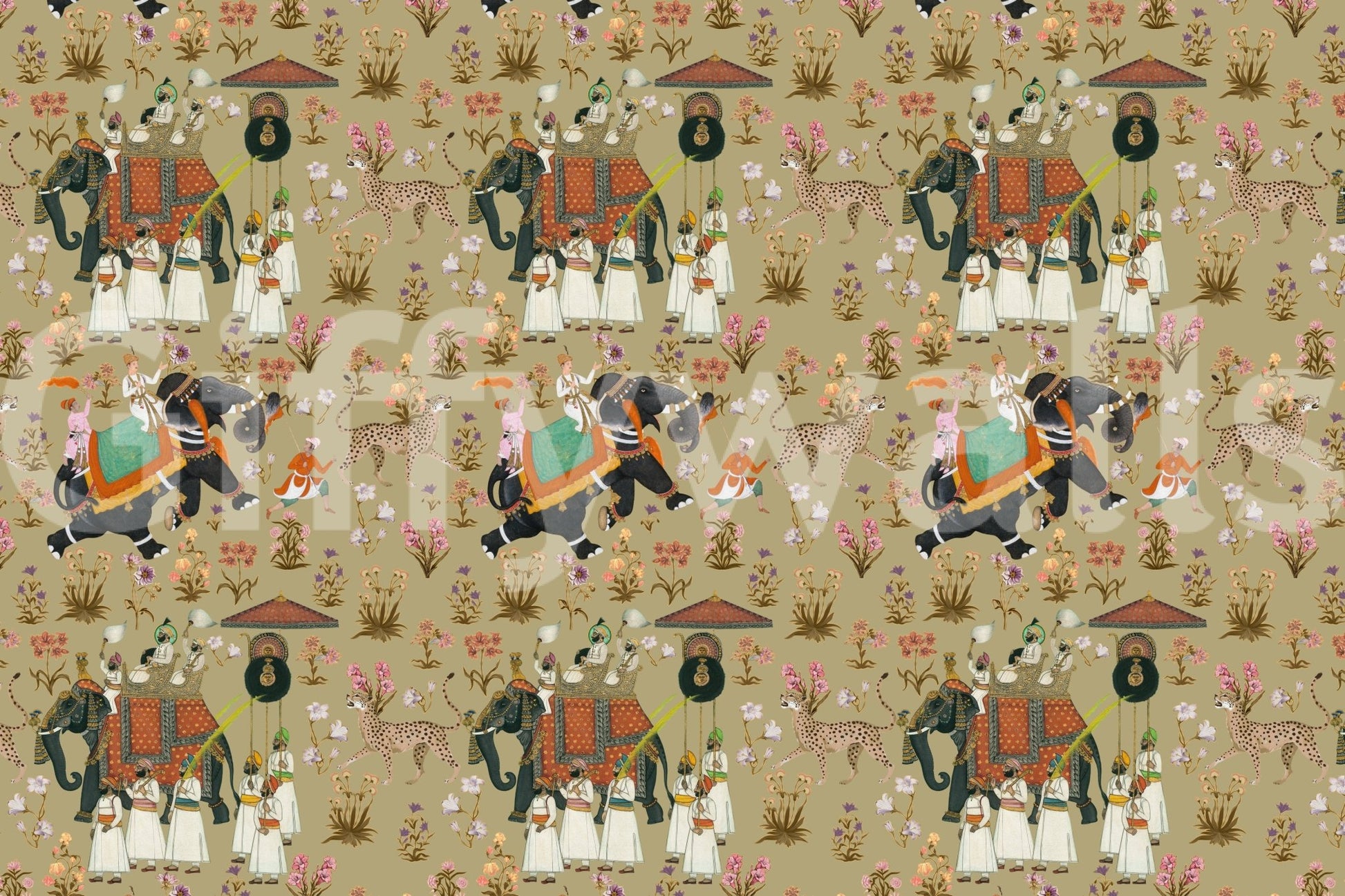 Regal Indian Procession Wall Mural